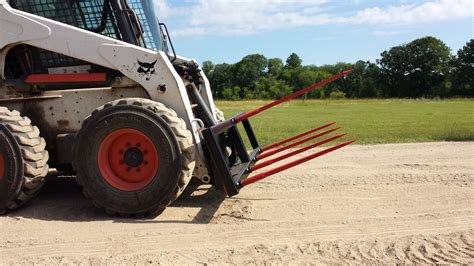 skid steer round bale grapple|skid steer bale spear.